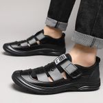 product_image_name-VANHUHU-Men's Footwear Breathable Sandals Slippers Half Open Casual Shoes Black-2