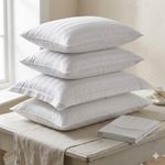product_image_name-Generic-5x6 Satin Stripe Duvet Cover Set with 1 Bedsheet and 2 Pillowcases - White-2