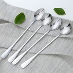 product_image_name-Generic-4 Pcs Stainless Steel Long Handle Spoon For Coffee Tea Drink-1