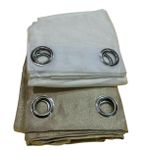 3pcs Plain curtains- Brown