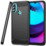 product_image_name-Motorola-Moto E20 Slim Soft Flexible Carbon Fiber Brush Metal Style TPU Case-1