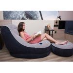 Inflatable Air Furniture/ Sofa - Grey with Black 