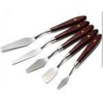 product_image_name-Hoony-5 Piece Painting Knives Stainless Steel Spatula Palette Knife Color Mixing Knife-3