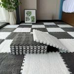 product_image_name-Generic-Luxury Interlocking Plush Foam Floor Mat Set – Soft, Non-Slip Modular Carpet Tiles for Living Room, Bedroom & Kids Play Area – Black-2
