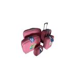 product_image_name-Generic-5 Piece Of Plastic Waterprof Travel Box Wheeled Trolley Hardside Spinner Luggage Trolley Carry on Suitcase Travel Style Luggage Bag Set- Multicolor-4