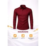 Premium Men’s Long Sleeve Formal Shirt – Slim Fit Office & Smart Casual