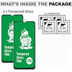 product_image_name-Infinix-Hot 30 2 Pieces Full Glue Crystal Clear Front Screen Protection Glass Anti Scratch Bubble Free Smooth Tempered Protection Glass-1