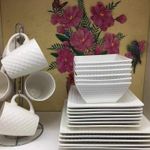 Full Set of Plates and Cups-White