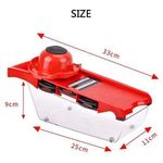 product_image_name-Generic-Food Processor Chopper Dicer Multi Blade Mandoline Vegetable Slicer Cutter -Red.-3