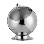 product_image_name-Generic-3 Pc Seasoning Serving Bowl With Lids Sugar Salt Storage Container - Silver.-4