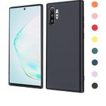 product_image_name-Generic-Samsung Galaxy Note 10 Plus: Liquid Silicone Shockproof Protective Case with Anti-Scratch Microfiber Lining, Soft Gel Rubber Case, Black-1