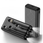 product_image_name-ZHY-20000mah Power Bank Ultra High Capacity With Inbuilt Cables (Type-C, Micro, Lightening and USB)Fast Charging PowerBank - Black.-1