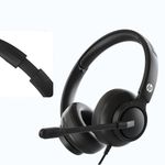 product_image_name-Hp-DHE-8009 Wired Headset with Microphone – Over-Ear Stereo Headphones with Noise-Cancelling Mic, Volume Control for PC, Laptop, Call Center & Gaming (Black)-2