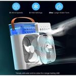 product_image_name-Generic-Desktop humidifying fan, USB colorful night light desktop fan - green-7