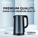 product_image_name-Oraimo-Electric Stainless Steel Double-wall Design Precise Temperature Control Water Boiling Smart Kettle 1.7L Full Metal Liner Jar Pot- Multicolor-5
