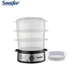 product_image_name-Sonifer-Electric Food Steamer for Cooking, 3 Tiers Vegetable Steamer, 800W Fast Simultaneous Cooking, 60-Minute Timer, Veggies Steamer, Ideal for Fish Seafood Rice, BPA-Free Baskets- Multicolor-1