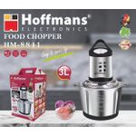 Hoffmans Food Chopper HM-8841 – 3L Stainless Steel Multi-Purpose Processor - Silver