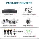 product_image_name-Generic-5MP DVR Surveillance Camera Outdoor Night Vision CCTV Camera System 4 channels AHD Kit-4
