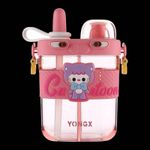 product_image_name-Generic-800ml Children's Cute Dual Use Cartoon Dual Juice Water Milk Drink Bottle Food Grade Split Cup With Silicone Straw Kids Baby portable Strap Student Jug Pot- Multicolor-7
