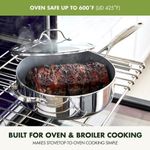 product_image_name-Generic-28cm Tri-Ply Stainless Steel 5QT Saute Pan with Lid, Induction Ready, Mirror Finish, Dishwasher Safe & Oven/Broiler Safe to 600F, Compatible with All Cooktops-4