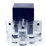 6 Pieces Of architectural Design Juice Glasses - Colorless.