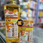 Tumeric Veet Goldsuper whitening 0il & soap For dark Spot and Anti-aging - 1000mls *250g
