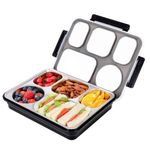 product_image_name-Generic-5 Compartment Lunch Box, Portable Food Flask Container-Pink-3