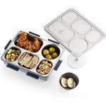 product_image_name-Generic-5 Compartment Lunch Box, Portable Food Flask Container-Pink-7