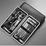 19-piece stainless steel manicure and pedicure grooming kit