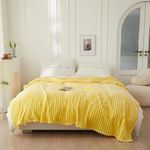 product_image_name-Generic-Yellow Ribbed Fleece Blanket(6x6)-1