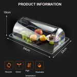 product_image_name-Generic-Transparent Bakery Pan Bread Bowl  Dessert Display Cabinet, Rectangular Chafing Dish Cover Cake Dust Roll Top Cover, Large-Capacity Bread Box, Dessert Box, Pastry Display Cabinet, Fruit Tray Plate Fresh-Keeping Cover -Transparant-4