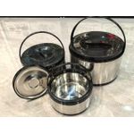 product_image_name-Generic-3PCs Stainless Steel Lunch Box Warmers 2.5L, 5L, 8L- Multicolor-1