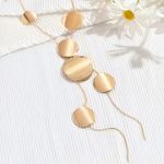 product_image_name-Fashion-Women's Long necklace and Circular Disc jewelry - Gold-3