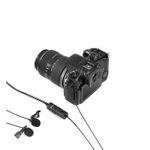 product_image_name-Generic-BY-M1DM Plastic Microphone Dual Omni Directional Lavalier Mic With Two Small Clip And Two Foam Windscreen For Smart Phone - Black-3