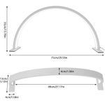 product_image_name-Generic-Half Moon Light Nail Lamp for Desk, 3360 Lumen Stepless Dimming with Wire Controller, 28inch 48W Pro LED Manicure Light, 2700K-5600K Tattoo Lash Tech Lighting Lamp 3 Light Modes -4