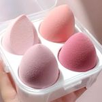 Egg Shaped Makeup Powder Puff Blender Pink Purple