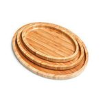 product_image_name-Generic-3 Piece Oval Bamboo Wood Tea Food Serving Trays Plates - Brown-1