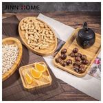 product_image_name-Generic-3 Piece Oval Bamboo Wood Tea Food Serving Trays Plates - Brown-5