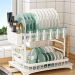 product_image_name-Generic-2-Tier Dish Rack Stainless Steel Dish Drainer - Black.-2