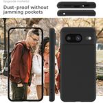 product_image_name-Generic-Google Pixel 8, 8a, 8 Pro 5G, Soft-Touch, Shockproof, DustProof, Antiskid Full Body Armour Phone Cover-Black-5