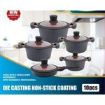 product_image_name-Generic-10 PC Granite Non Stick Cookware Set With Frying Pan Cast Aluminum Cooking Pot Saucepans-7