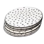 product_image_name-Generic-Round Star Design Dinner Plates, 6pcs - White-1