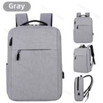 Fashionable  USB Charging Backpack-Gray