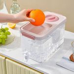 product_image_name-Generic-Plastic Juice Cold Kettle With Faucet 4L Frigerator Fruit Container With Lid Teapot Lemonade Bucket Refrigerator Cold Kettle Water Large Capacity Iced Beverage Dispenser Leakproof Mini Fridge Tank For Holiday Parties Family Gatherings- Colourless.-6