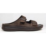 product_image_name-Generic-Men's Double Strap Sandals Leather Slides Platform Slippers for Outdoor and Indoor – Brown-1