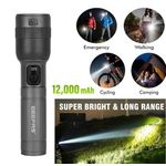 product_image_name-Geepas-12000mAh Heavy Duty Rechargeable LED Flashlight with Bright Light-Multi-1