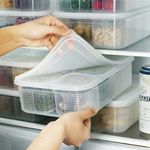 product_image_name-Generic-Plastic Food Storage Containers With 6 Removable Tins Fridge Organizer -White.-3