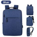 Fashionable  USB Charging Backpack-Blue