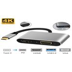 product_image_name-Generic-4in1 USB Type C to Hub 4K HDMI+VGA+Type-C+USB  Port Display Adapter Splitter Box-3