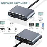 product_image_name-Generic-4in1 USB Type C to Hub 4K HDMI+VGA+Type-C+USB  Port Display Adapter Splitter Box-5